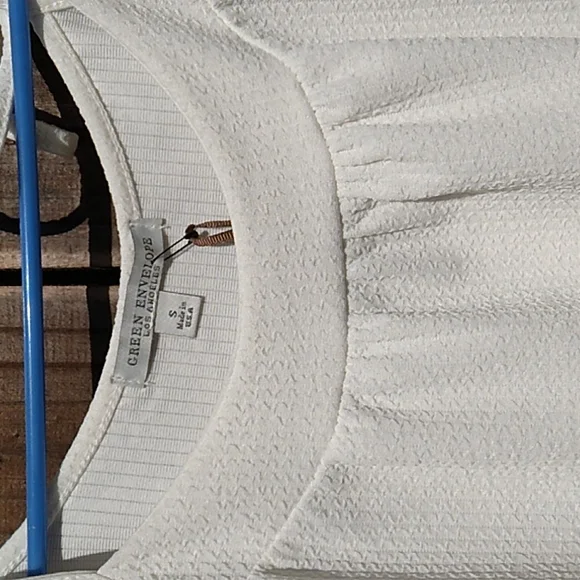 Nwt Cream Green Envelope Dress (S) - Picture 4 of 7